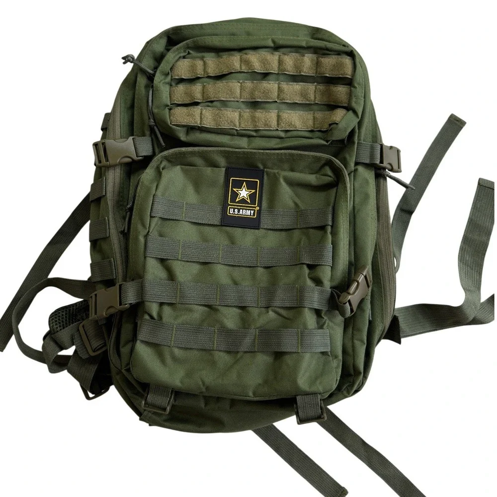 US Army Tactical MOLLE Backpack Olive Drab Green Military Style Rucksack 18in